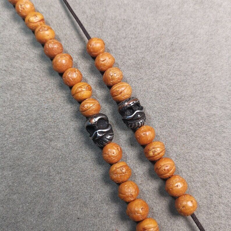 Mala Spacer Bead,Skull Citipati Marker Bead 0.43"×0.4" Gandhanra-ART