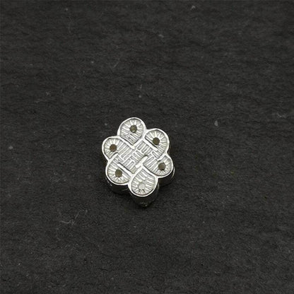Mala Bead Pendant,Sterling Silver Lucky Knot Bead,Endless Knot - Gandhanra-ART