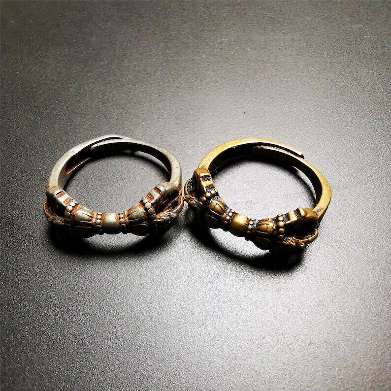 Vajra Ring,Buddhist Protection Jewelry 2.16" Gandhanra-ART