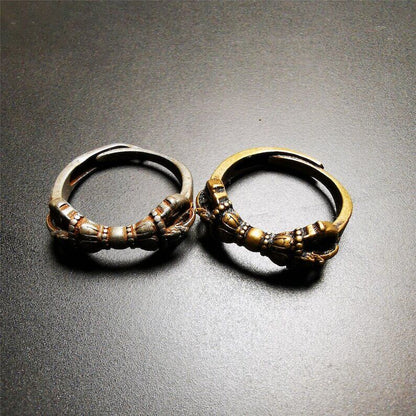 Vajra Ring,Buddhist Protection Jewelry 2.16" Gandhanra-ART