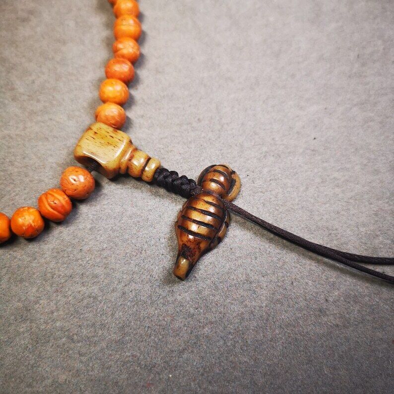Yak Bone Carved Mala Spacer Bead,1.22"×0.43" Gandhanra-ART