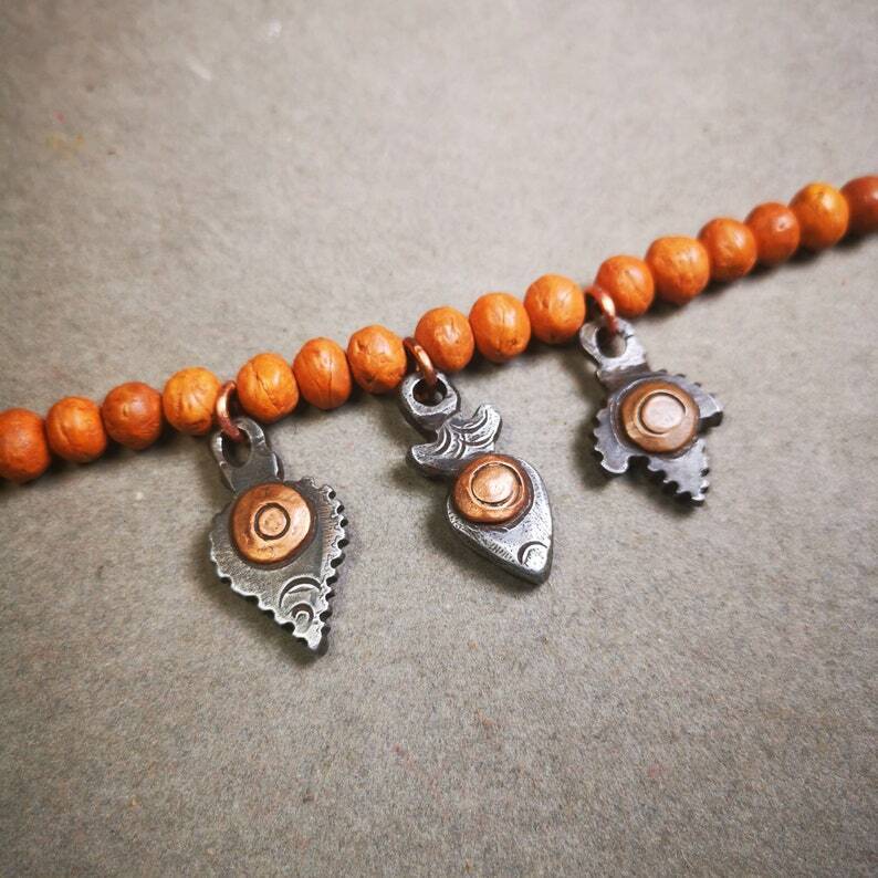 Mala Amulet,Mani Jewel Pendant,1.0" × 0.7" Gandhanra-ART