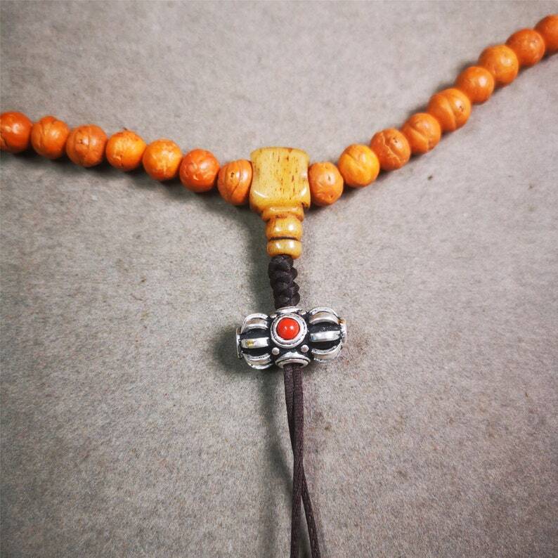 Amulet,Vajra Pendant for Mala,Bag Hanging,0.75"× 0.4" Gandhanra-ART