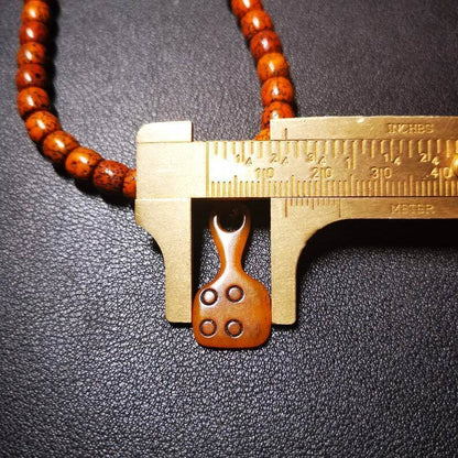 Yak Bone Carved Mantra Dot Prayer Bead Pendant,Bead Counter Clip Amulet for Mala - Gandhanra-ART