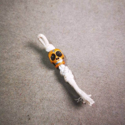 Yak Bone Carved Skull Prayer Bead Pendant,Bead Counter Clip Amulet for Mala - Gandhanra-ART