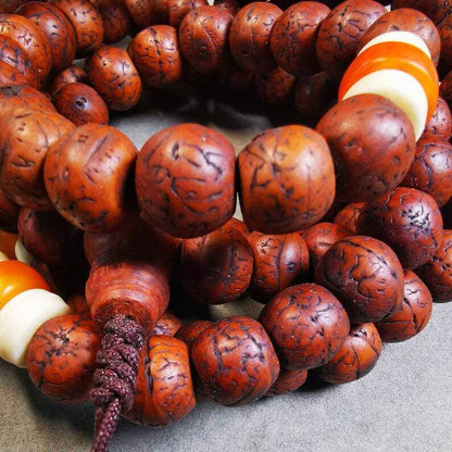 Old 108 Bodhi Beads Mala,13mm Prayer Beads for Meditation - Gandhanra-ART