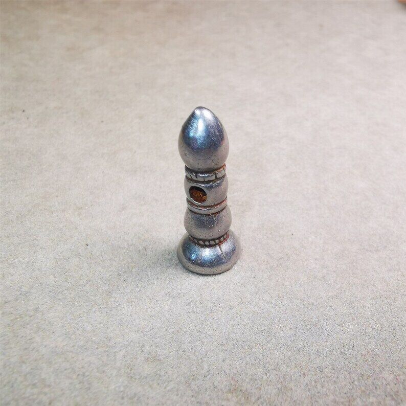 Amulet,Stupa Stamp Pendant for Mala,Bag Hanging,Prayer Bead,1.0" × 0.3" Gandhanra-ART