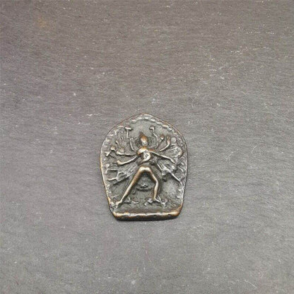 Buddhism Kalacakra-vajra Amulet Badge,60 years old - Gandhanra-ART