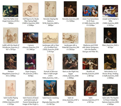 83 Painting Images by Guercino (Italian, 1591-1666) - Gandhanra-ART