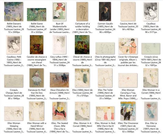 169 Painting Images by Henri de Toulouse-Lautrec (French, 1864-1901) - Gandhanra-ART