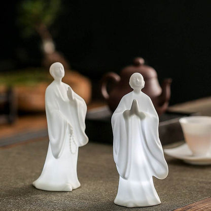 White Porcelain Buddha Statue - Gandhanra-ART