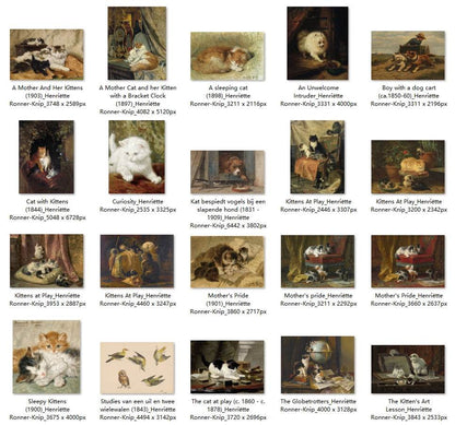 32 Painting Images by Henriëtte Ronner-Knip (Dutch, 1821 – 1909) - Gandhanra-ART