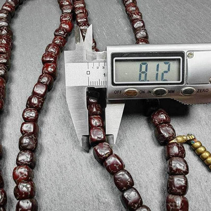 Mala Necklace,Old 8mm 108 Rudraksha Prayer Beads - Gandhanra-ART