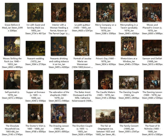 76 Painting Images by Jan Steen (Dutch, 1626-1679) - Gandhanra-ART