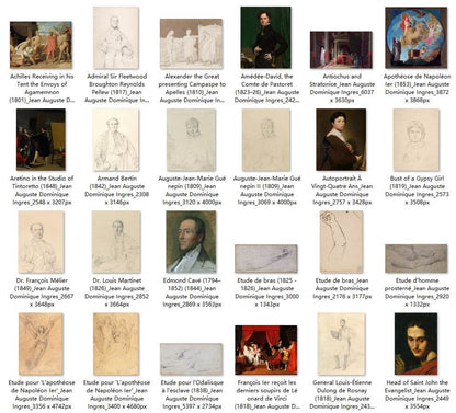 105 Painting Images by Jean Auguste Dominique Ingres (French, 1780 - 1867) - Gandhanra-ART