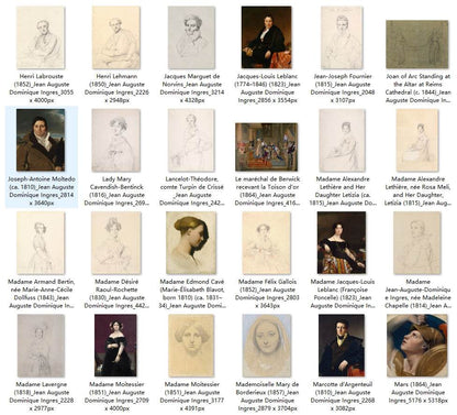 105 Painting Images by Jean Auguste Dominique Ingres (French, 1780 - 1867) - Gandhanra-ART