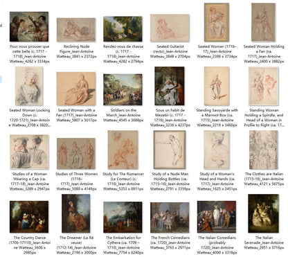 57 Painting Images by Jean-Antoine Watteau (French, 1684 - 1721) - Gandhanra-ART