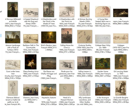 118 Painting Images by Jean-François Millet (French, 1814-1875) - Gandhanra-ART