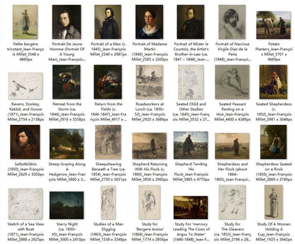 118 Painting Images by Jean-François Millet (French, 1814-1875) - Gandhanra-ART