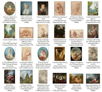 114 Painting Images by Jean-Honoré Fragonard (French, 1732-1806) - Gandhanra-ART