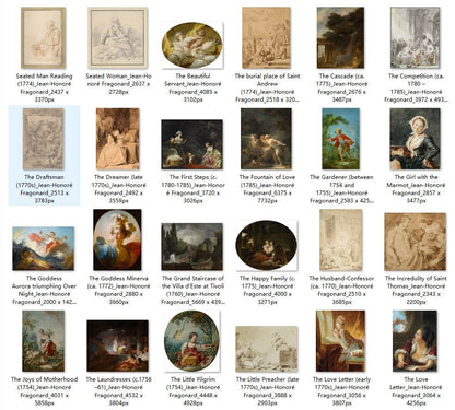 114 Painting Images by Jean-Honoré Fragonard (French, 1732-1806) - Gandhanra-ART