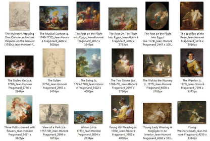 114 Painting Images by Jean-Honoré Fragonard (French, 1732-1806) - Gandhanra-ART