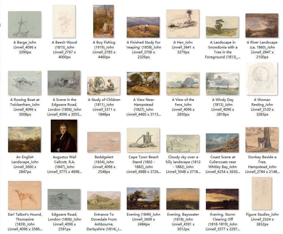93 Painting Images by John Linnell (English, 1792-1882) - Gandhanra-ART