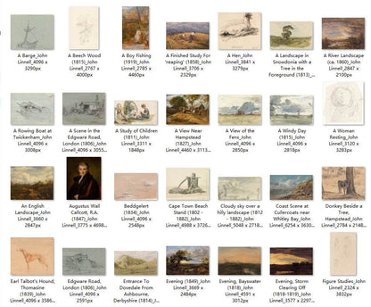 93 Painting Images by John Linnell (English, 1792-1882) - Gandhanra-ART