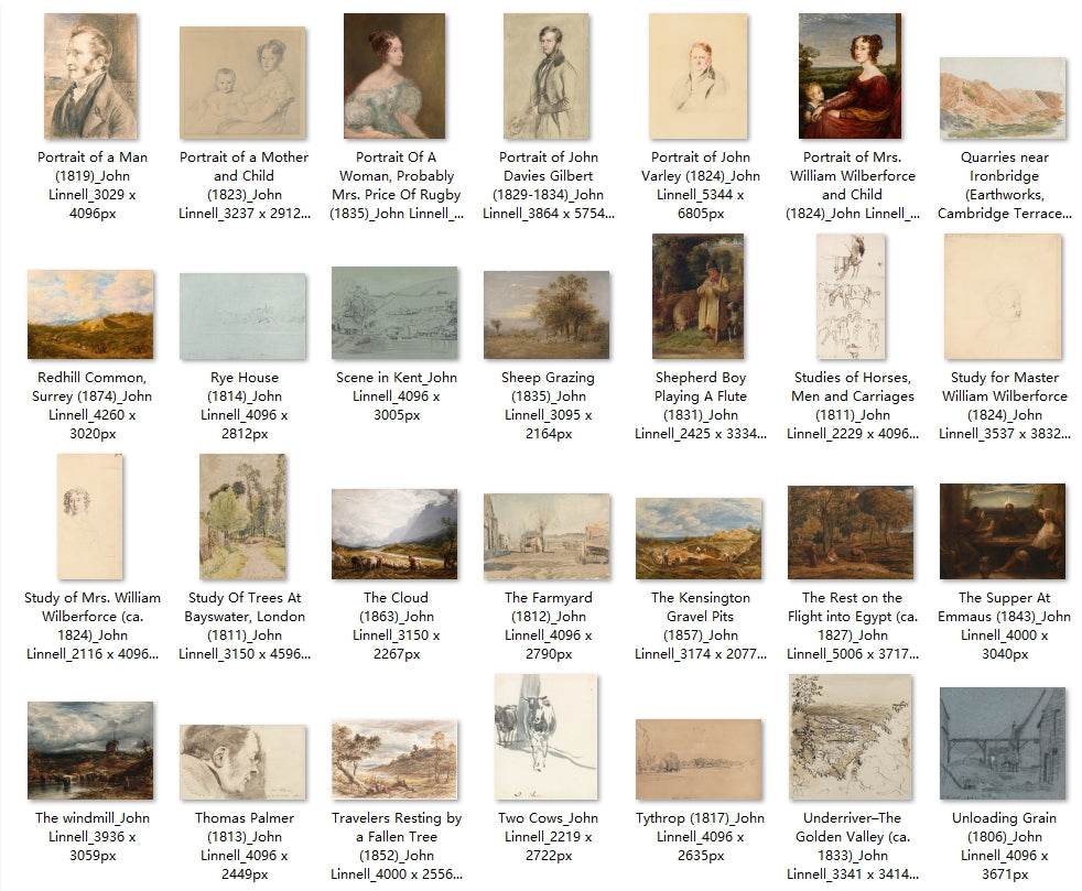 93 Painting Images by John Linnell (English, 1792-1882) - Gandhanra-ART