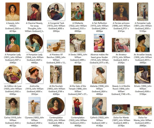 92 Painting Images by John William Godward (English, 1861–1922) - Gandhanra-ART