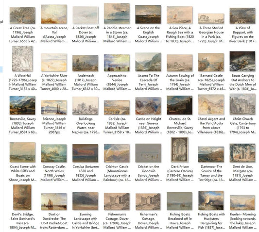 206 Painting Images by Joseph Mallord William Turner (English, 1775-1851) - Gandhanra-ART