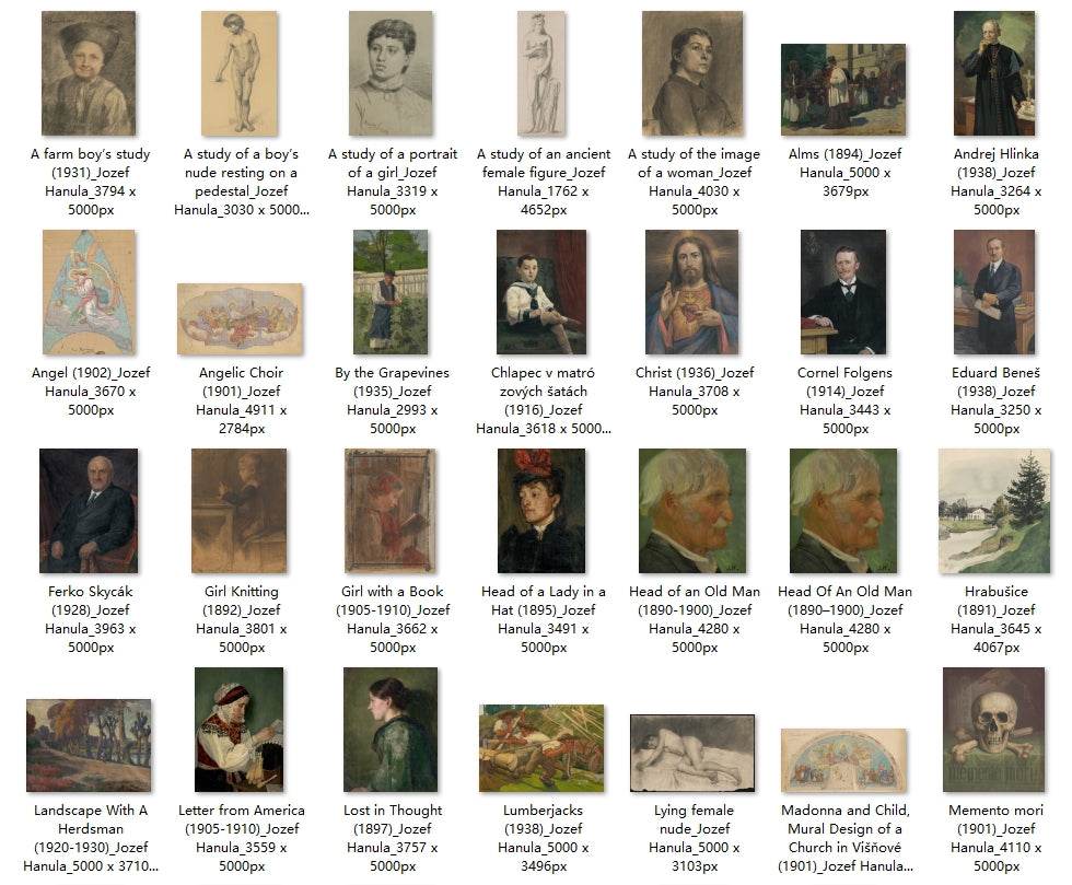 93 Painting Images by Jozef Hanula (Slovak, 1863-1944) - Gandhanra-ART