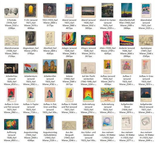 820 Painting Images by Karl Wiener (Austrian, 1901-1949) - Gandhanra-ART