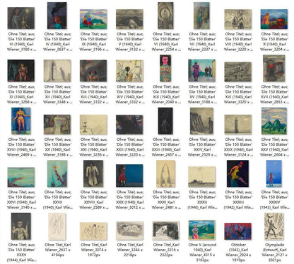 820 Painting Images by Karl Wiener (Austrian, 1901-1949) - Gandhanra-ART