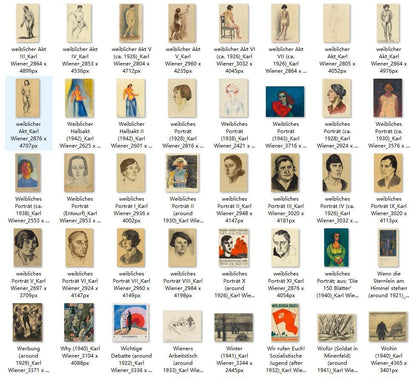 820 Painting Images by Karl Wiener (Austrian, 1901-1949) - Gandhanra-ART