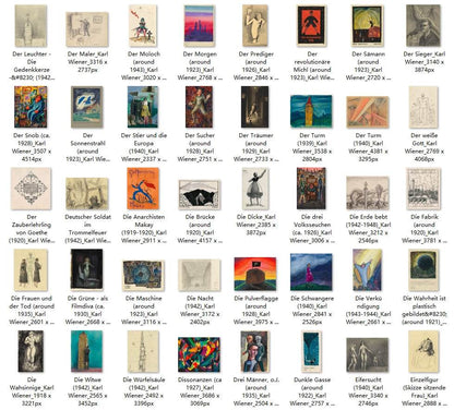 820 Painting Images by Karl Wiener (Austrian, 1901-1949) - Gandhanra-ART