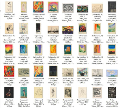 820 Painting Images by Karl Wiener (Austrian, 1901-1949) - Gandhanra-ART