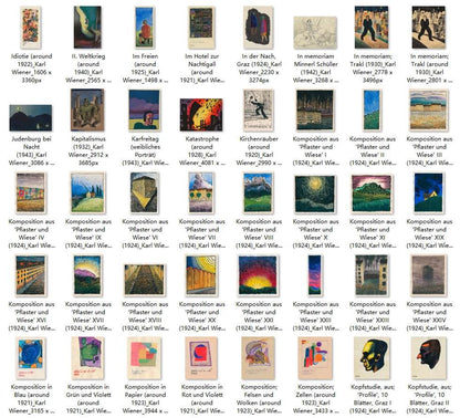 820 Painting Images by Karl Wiener (Austrian, 1901-1949) - Gandhanra-ART