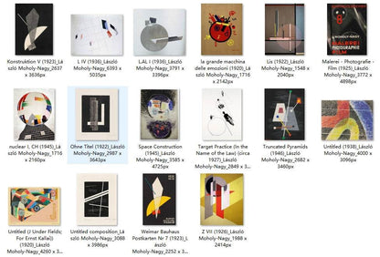 40 Painting Images by László Moholy-Nagy (Hungarian, 1895 - 1946) - Gandhanra-ART