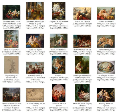 34 Painting Images by Louis-Jean-François Lagrenée (French, 1724 - 1805) - Gandhanra-ART
