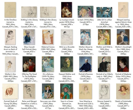 92 Painting Images by Mary Cassatt (American, 1844-1926) - Gandhanra-ART