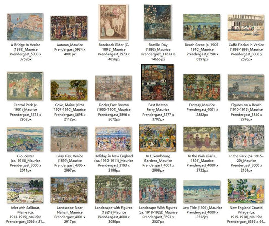 60 Painting Images by Maurice Prendergast (American, 1858-1924) - Gandhanra-ART