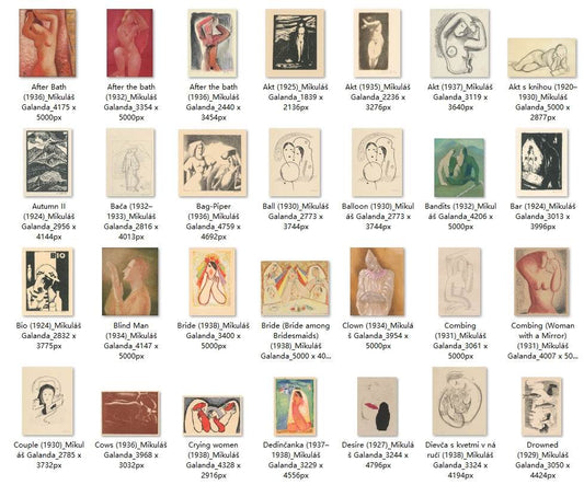 181 Painting Images by Mikuláš Galanda (Slovak, 1895 – 1938) - Gandhanra-ART