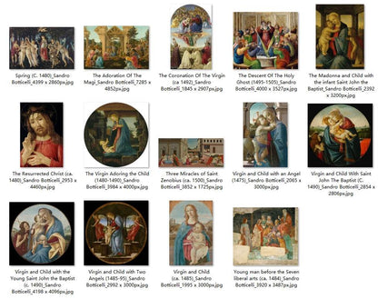29 Painting Images by Sandro Botticelli (Italian, 1444-1510) - Gandhanra-ART