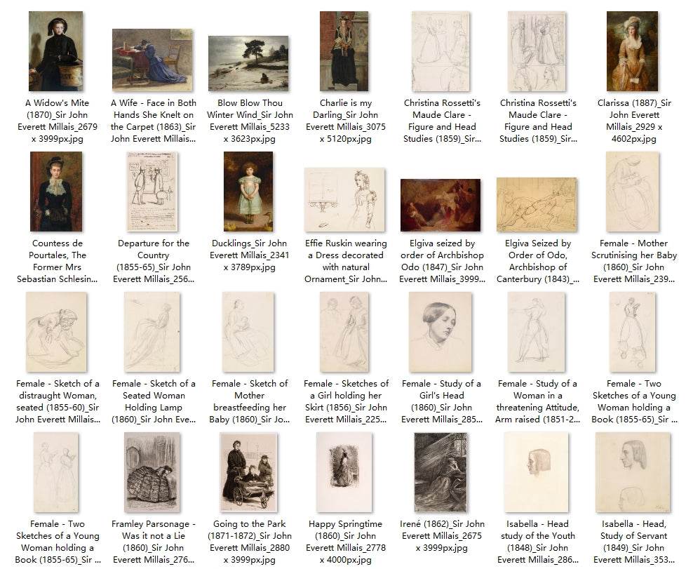 109 Painting Images by Sir John Everett Millais (English, 1829-1896) - Gandhanra-ART