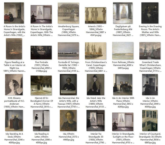 75 Painting Images by Vilhelm Hammershøi (Danish, 1864 - 1916) - Gandhanra-ART