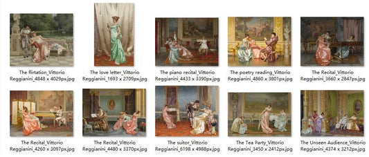 25 Painting Images by Vittorio Reggianini (Italian, 1858-1938) - Gandhanra-ART