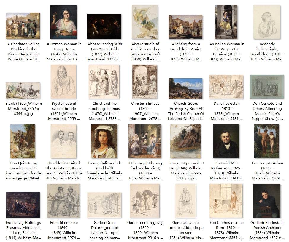 102 Painting Images by Wilhelm Marstrand (Danish, 1810-1873) - Gandhanra-ART