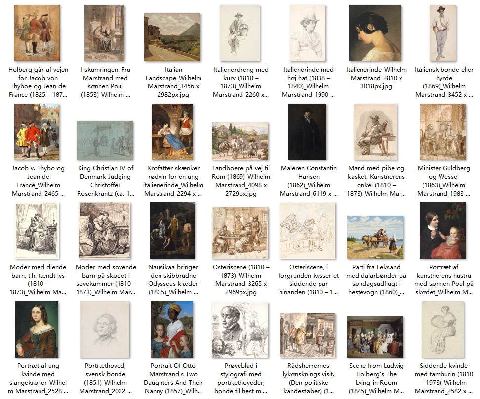 102 Painting Images by Wilhelm Marstrand (Danish, 1810-1873) - Gandhanra-ART