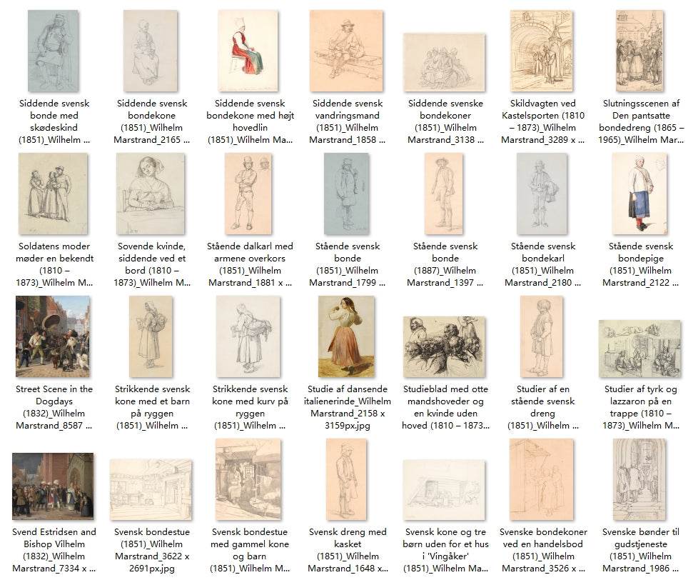102 Painting Images by Wilhelm Marstrand (Danish, 1810-1873) - Gandhanra-ART